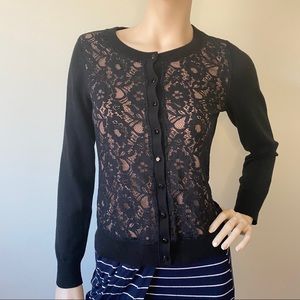 Lace front cardigan